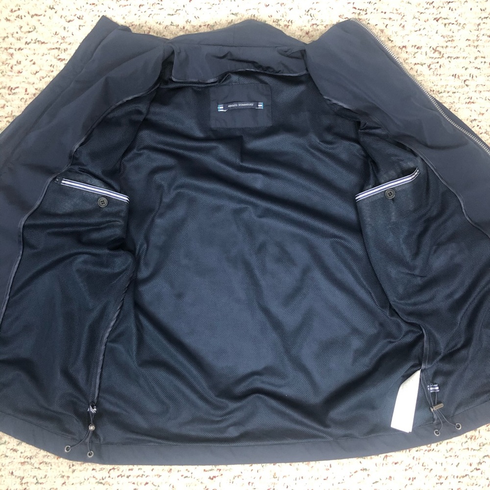 Adolfo Dominguez Zip Front Jacket Navy US 38 EU 48 - Picture 10 of 16